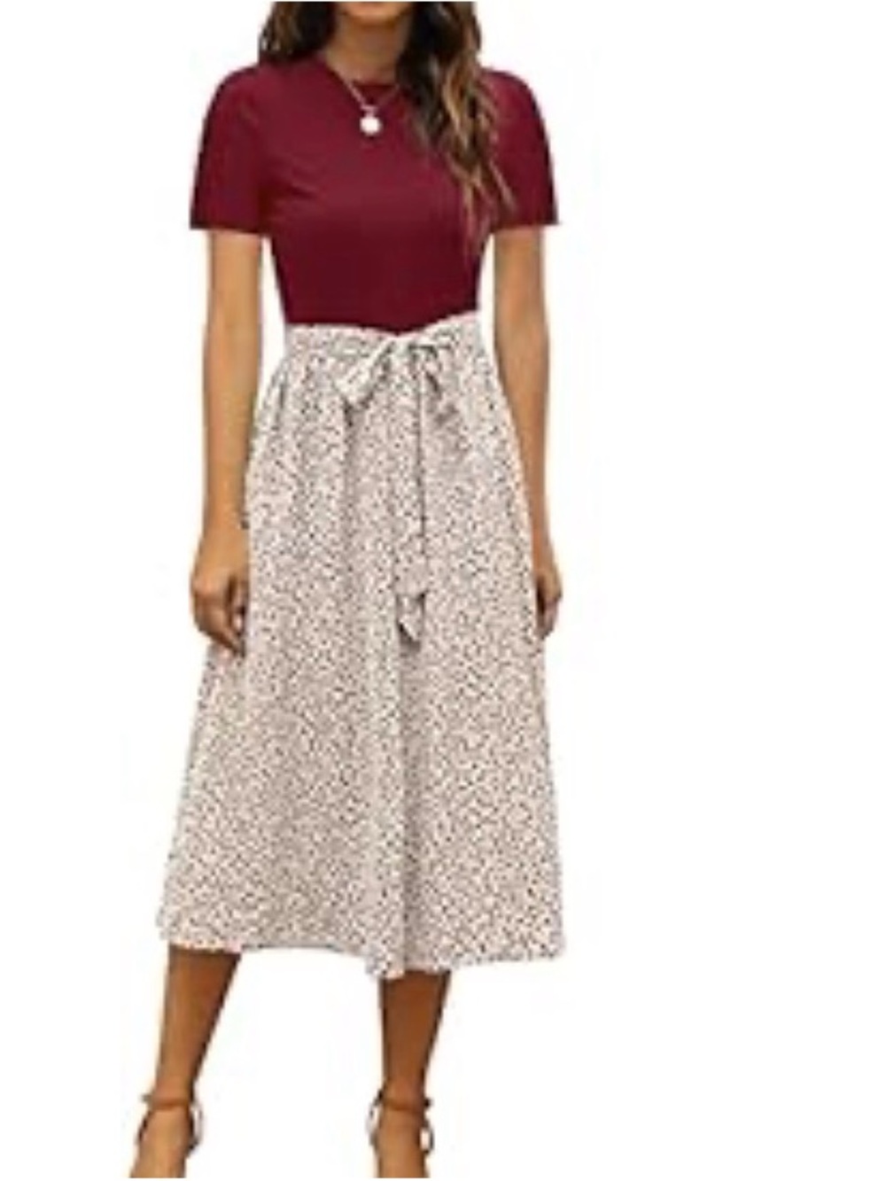 Two-Tone Midi Dress - Picture 3 of 5